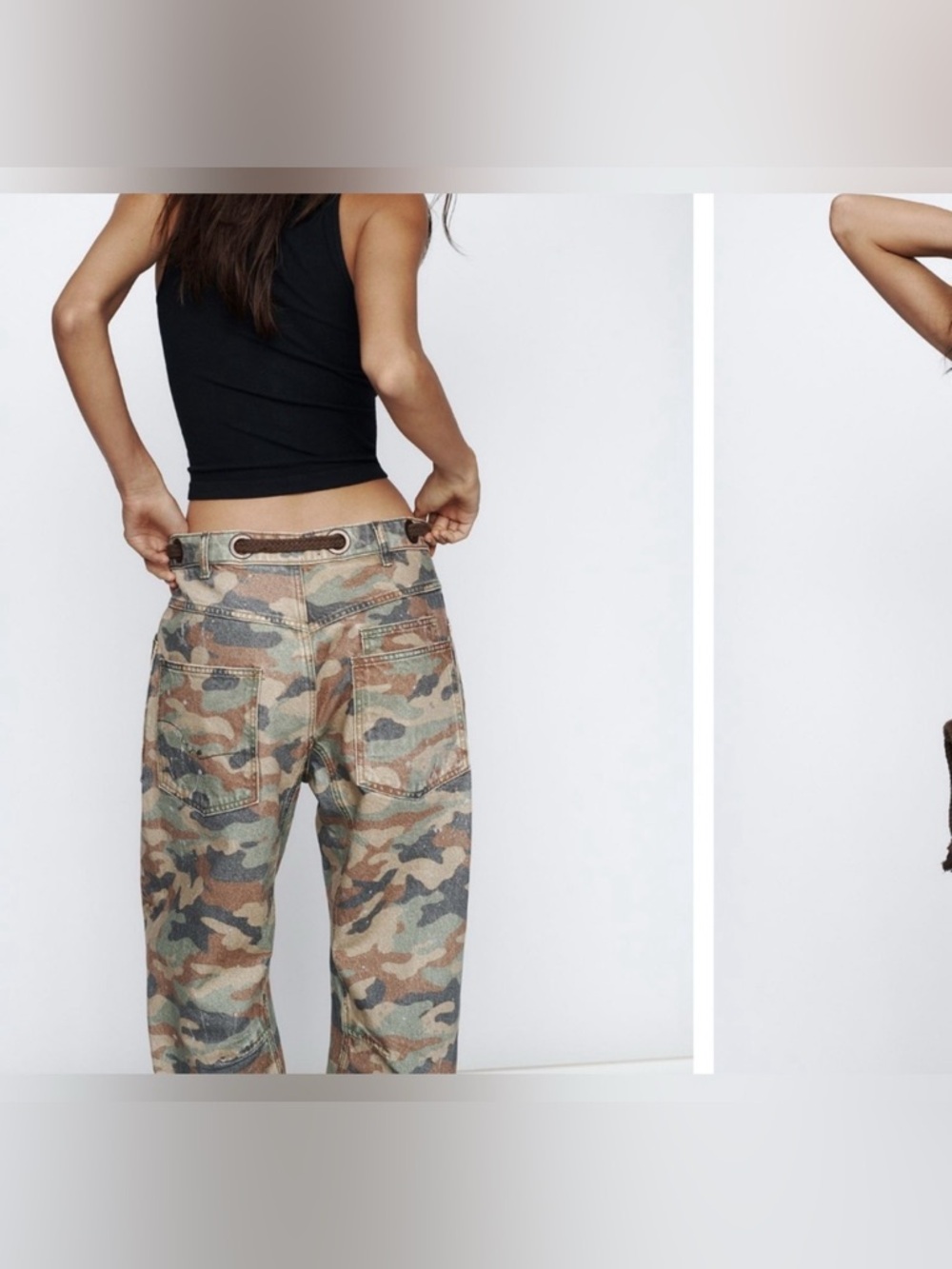 NWOT Free People We The Free Moxie Printed Low-Slung Barrel Jeans Green - 27, 30 - Picture 3 of 14